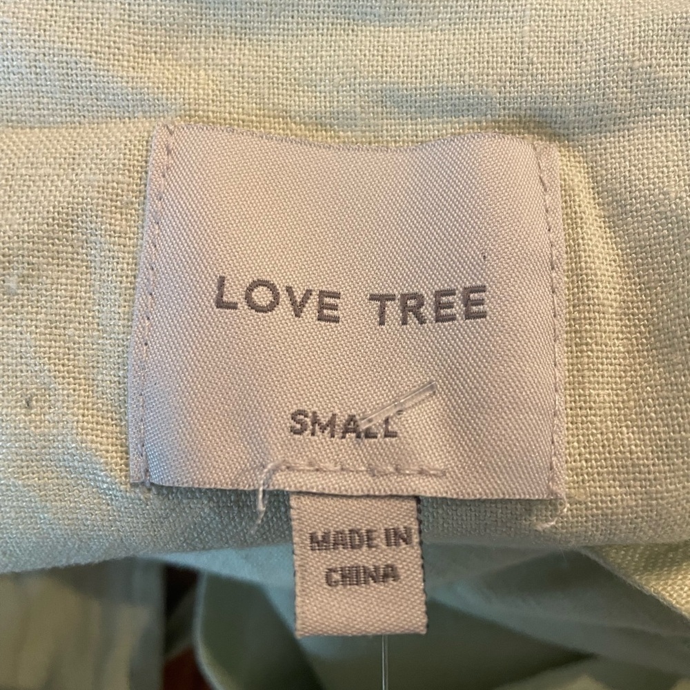Love Tree light weight pale green jacket size small linen/viscose - Picture 3 of 7